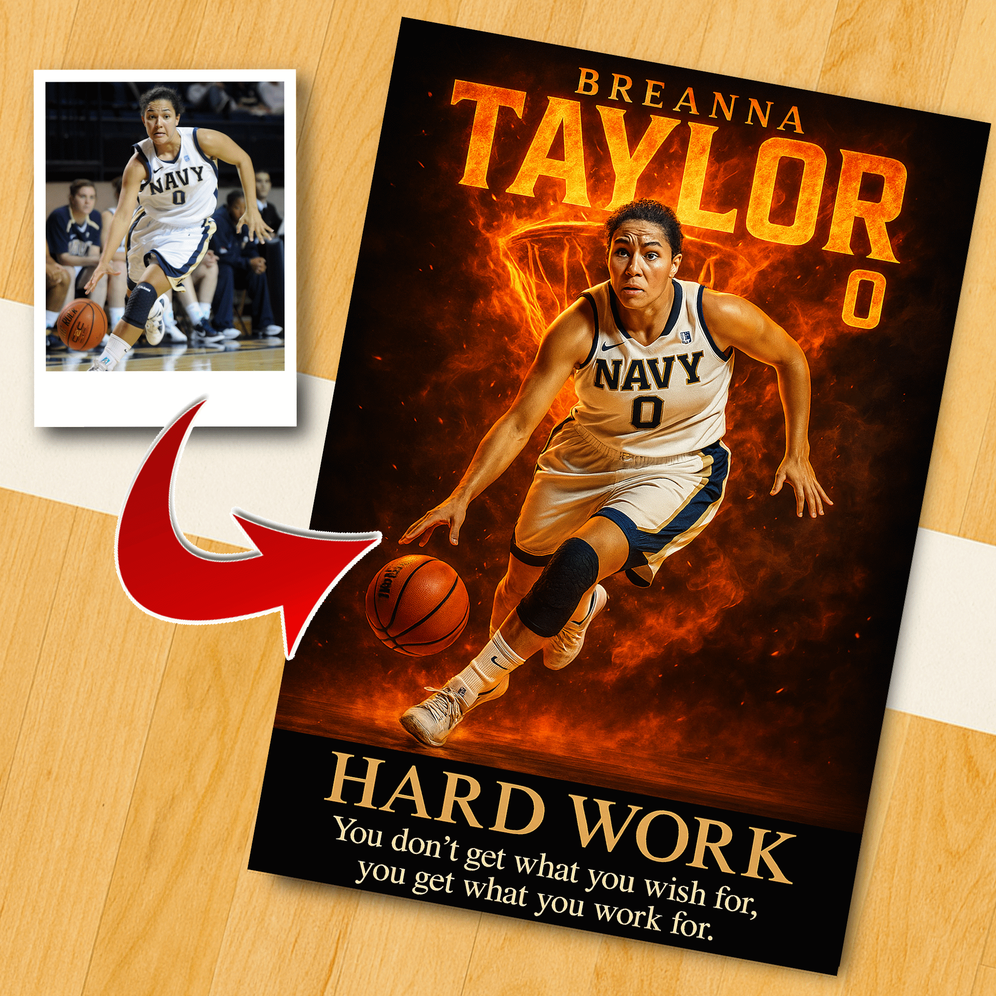 "On Fire" Custom Sports Poster